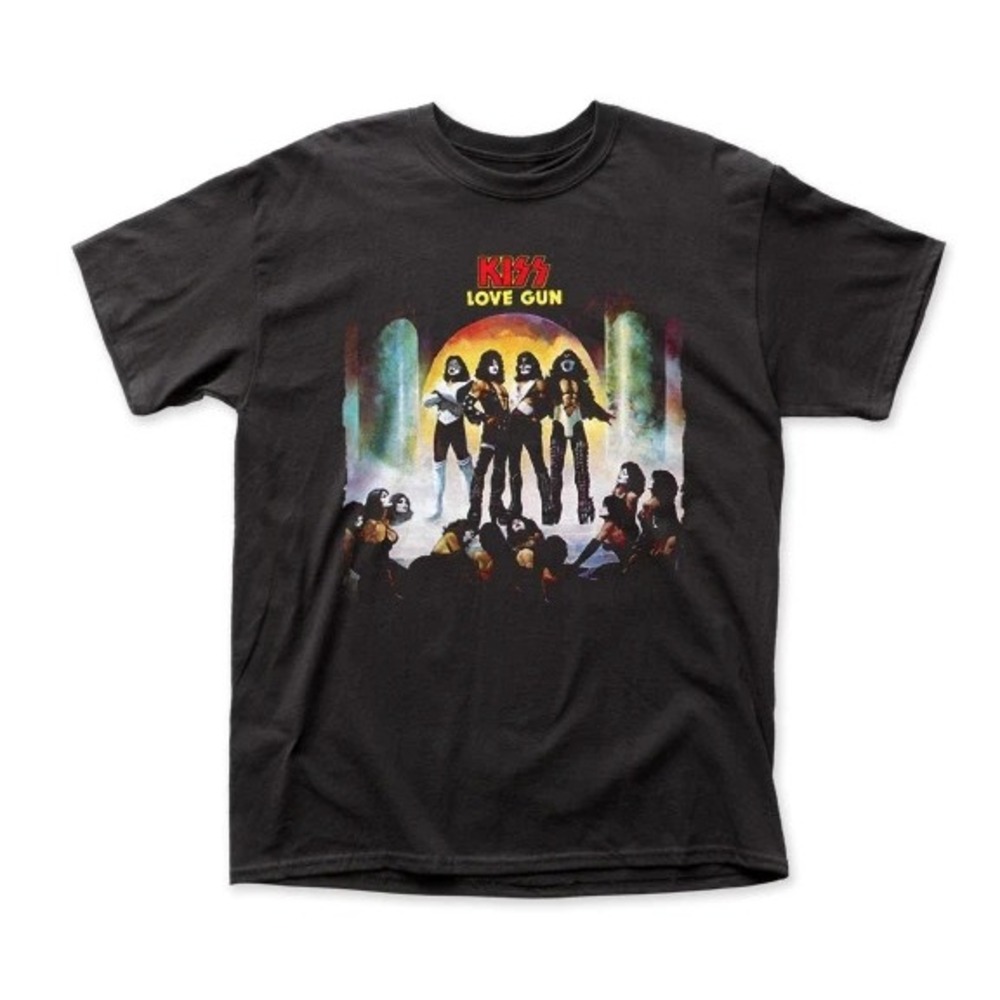 KISS T-Shirt Love Gun Album Cover New Rock Ace Frehley Shock Me Large New